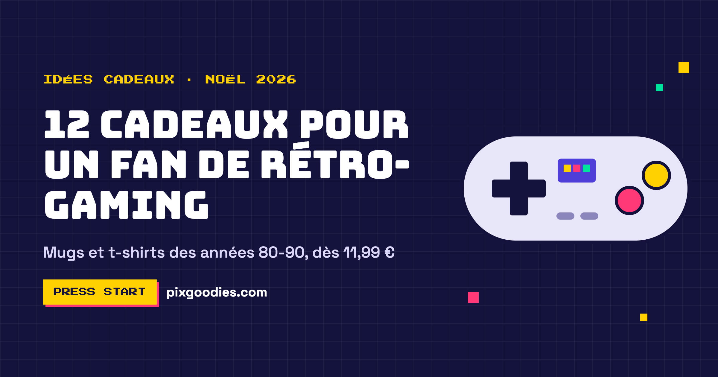 Mugs et t-shirts rétro-gaming à moins de 25 € : Mario, Alex Kidd, Bomberman, Metal Slug… Des cadeaux de Noël pour les gamers nostalgiques des années 80-90.