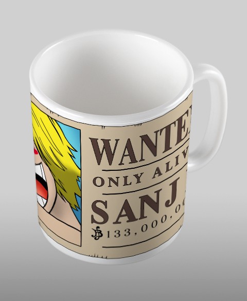 Mug One Piece : Sanji Vinsmoke Wanted