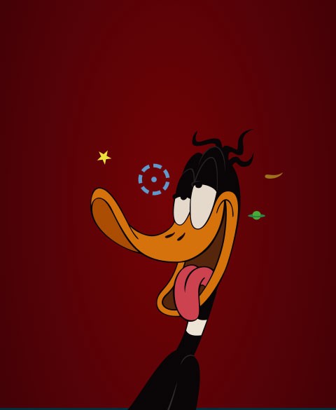 Mug Daffy Duck se prend le mur, Looney Tunes
