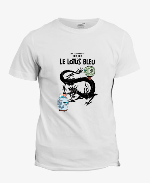 T-shirt Les aventures de Tintin : Le Lotus Bleu