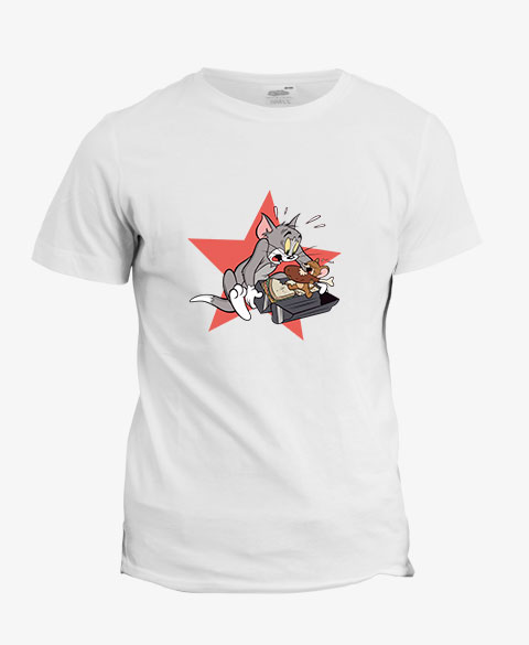 T-shirt Tom et Jerry : Attrape moi si tu peux