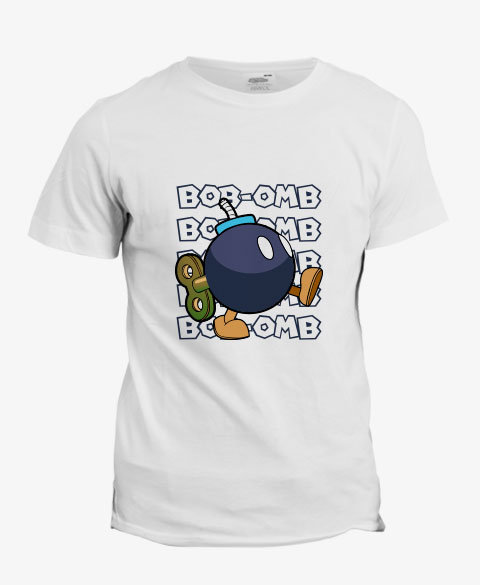 T-shirt Mario : Bob-omb