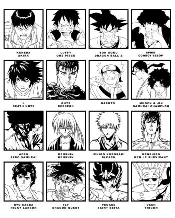 T-shirt Manga : Les héros