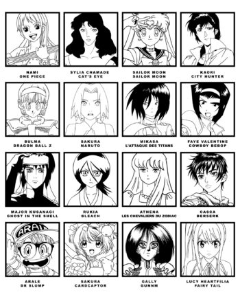 T-shirt Manga : les héroïnes