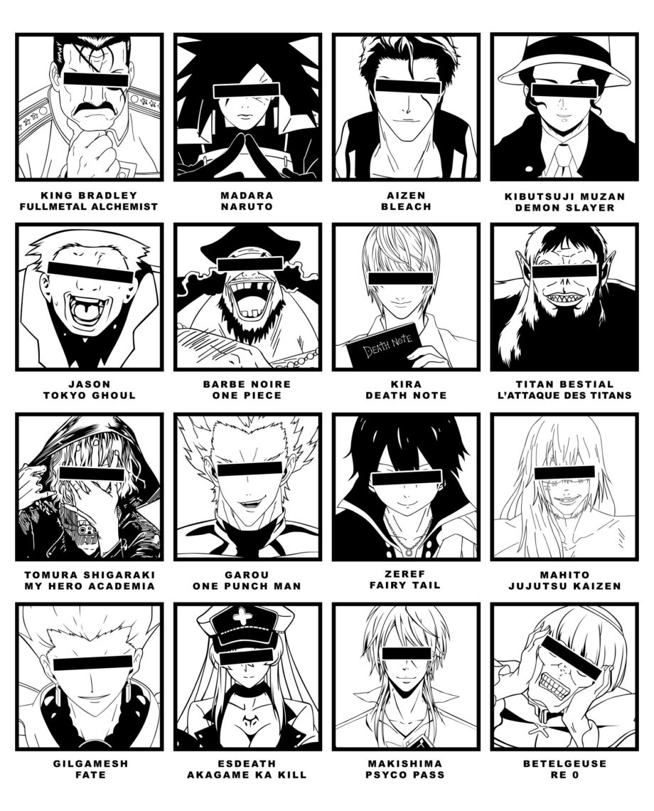 T-shirt Manga : Les méchants des années 2000