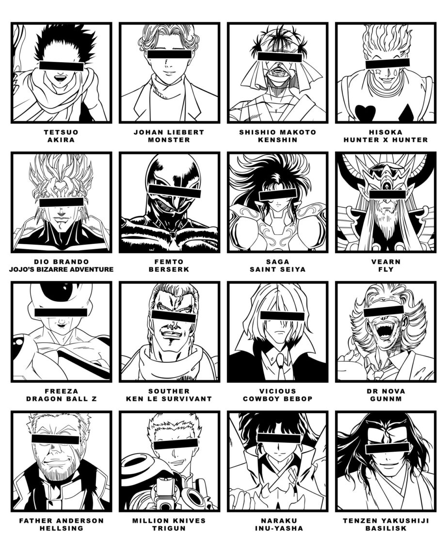 T-shirt Manga : Les méchants à l'ancienne
