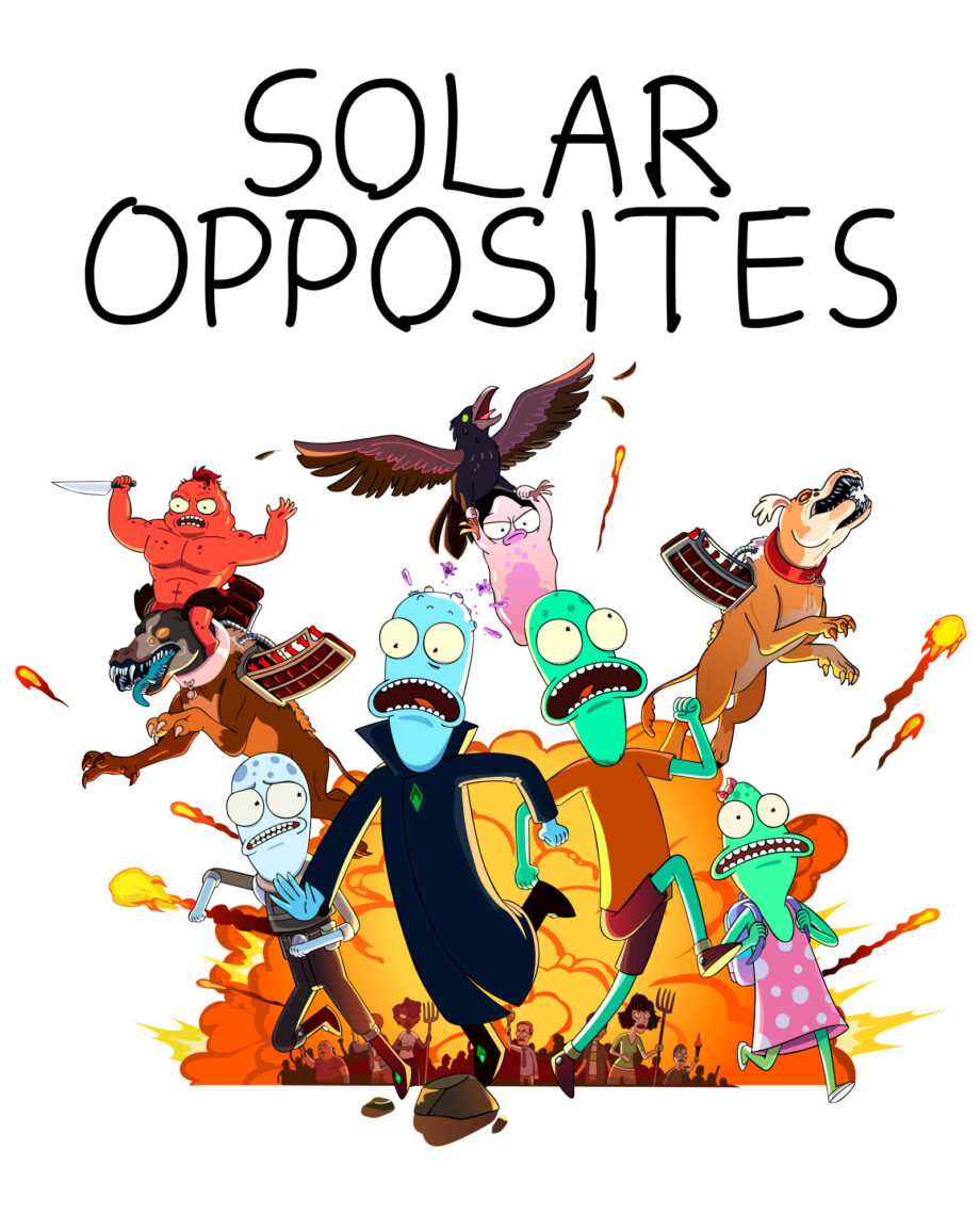 T-shirt Solar Opposites : un Pupa et des extraterrestres