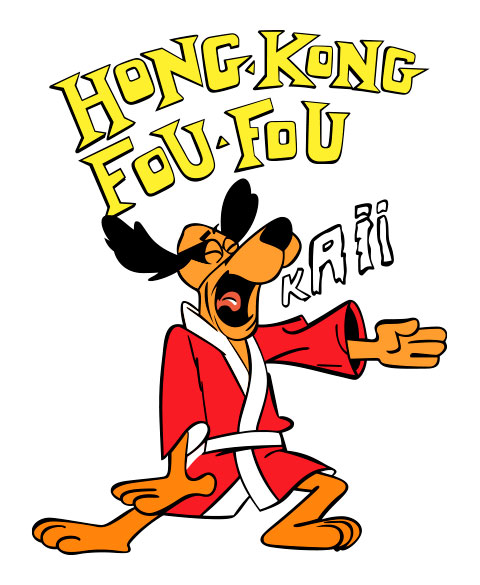 T-shirt Hong Kong Fou Fou : Le chien qui se prenait pour Bruce Lee