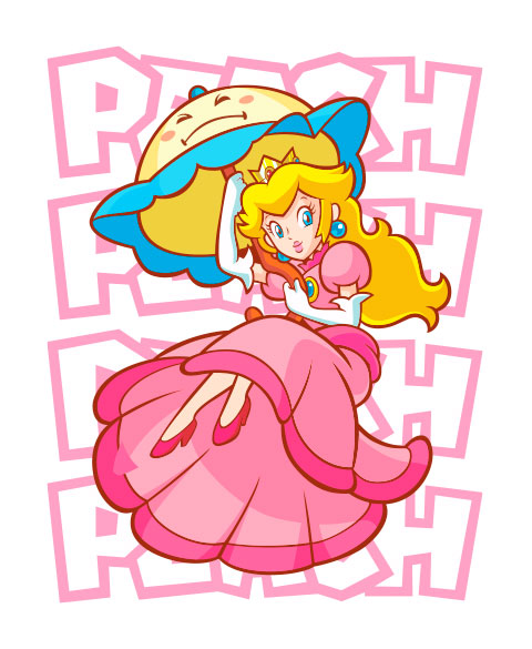 T-shirt Mario : Peach
