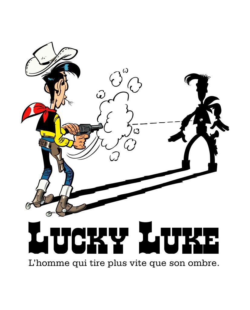 T-shirt Lucky Luke : L'homme qui tire plus vite que son ombre - Pixgoodies