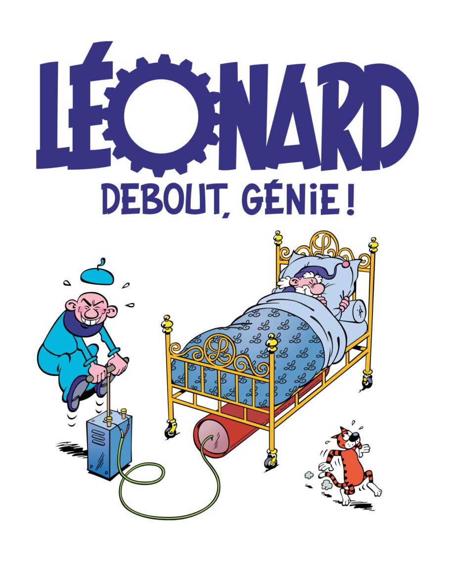 Visuel T-shirt Léonard : Debout Génie - Bande dessinée - BD
