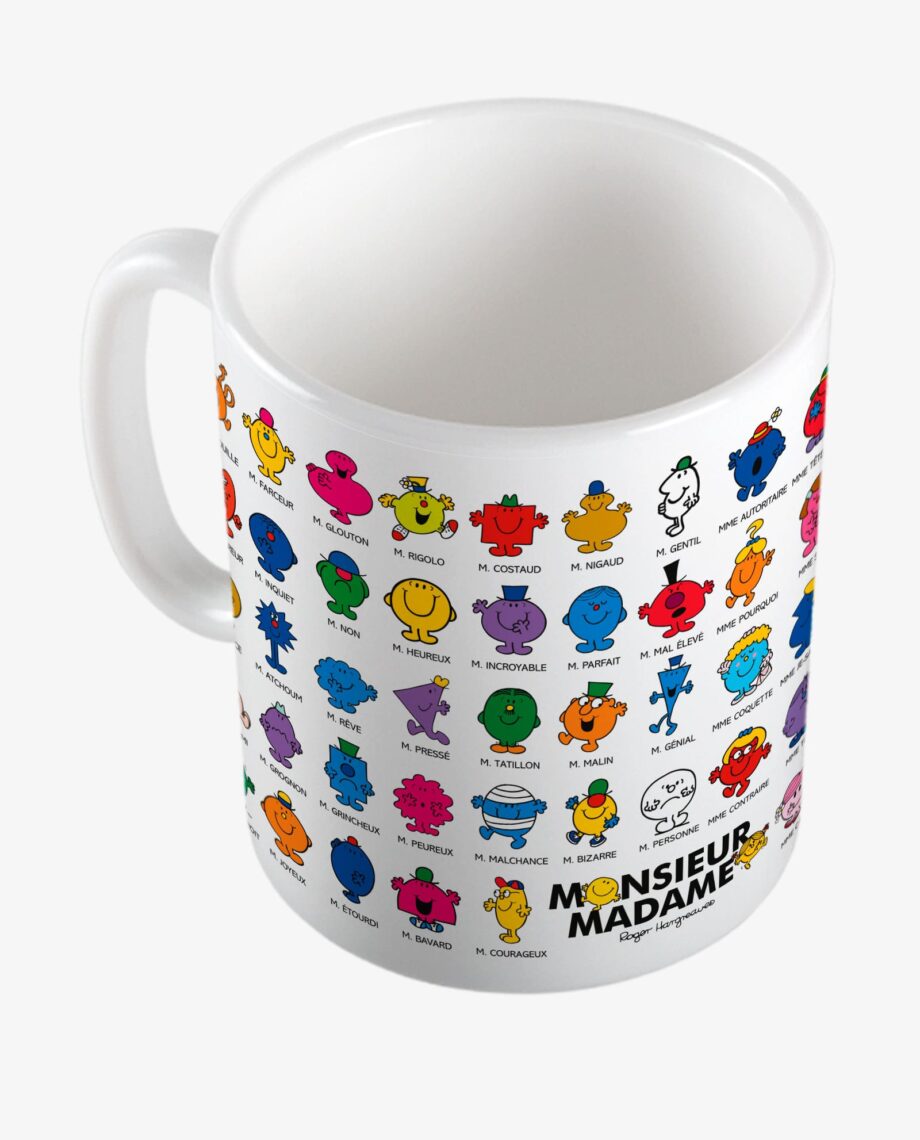 Mug Monsieur Madame - Mug Mr Mme - liste des personnages
