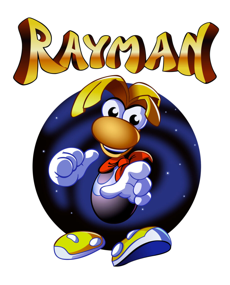 Visuel Mug Rayman - Visuel T-shirt Rayman - jeux playstation 1 - Jaguar - Année 1990 - 90