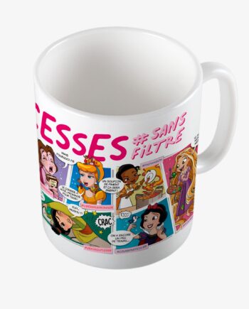 Mug princesses sans filtre - Disney, Ariel, pocahontas, blanche neige, Mulan, Raiponce, Tania, Cendrillon