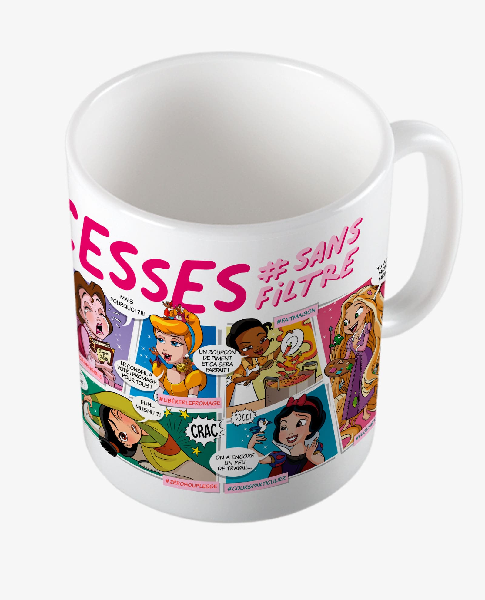 pixgoodies-mug-princesse-sans-filtre-dessin-anime-disney-prix-pix-goodies-1 Mug princesses sans filtre - Disney, Ariel, pocahontas, blanche neige, Mulan, Raiponce, Tania, Cendrillon